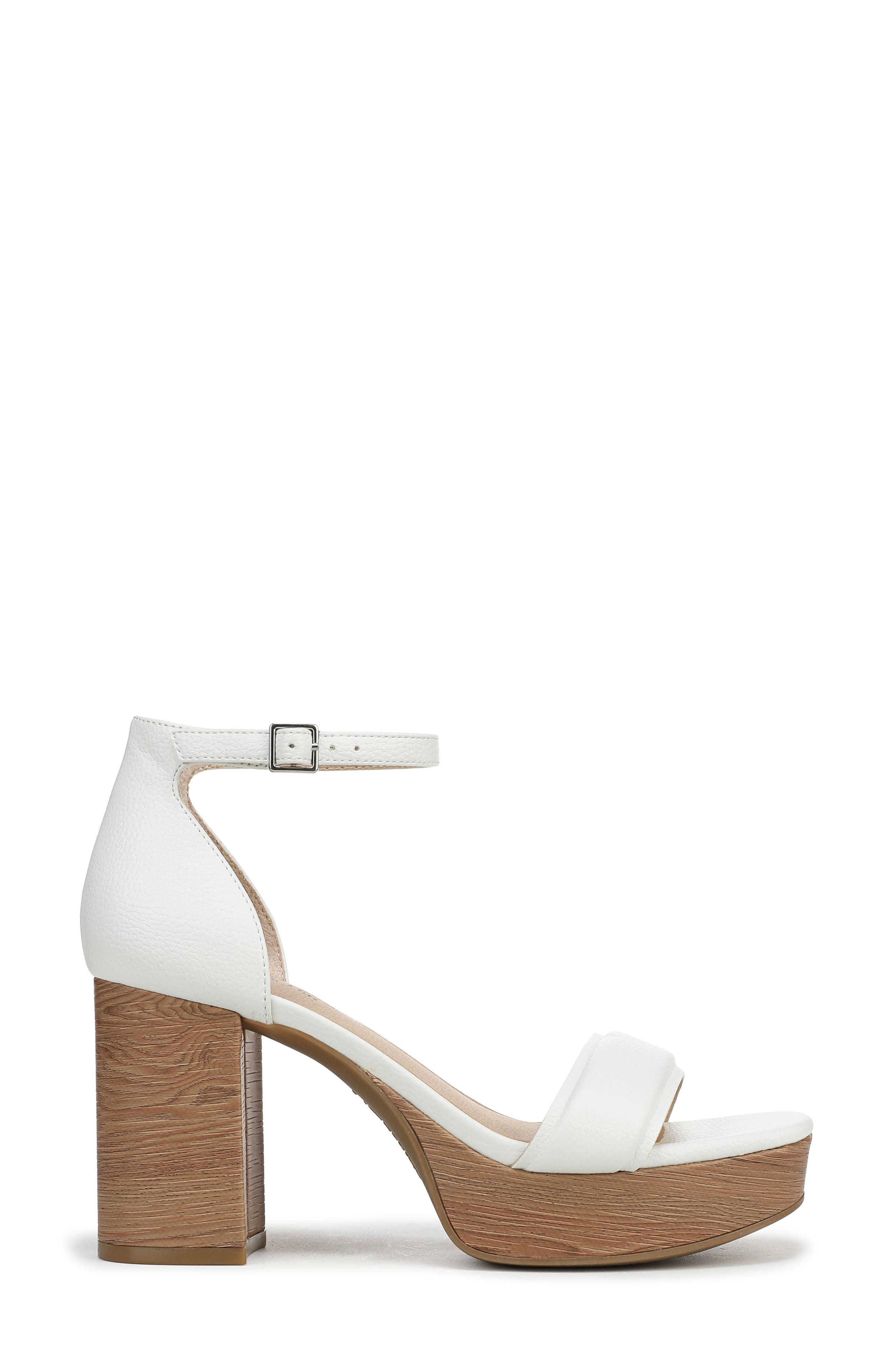 LifeStride Ashland Ankle Strap Platform Sandal, Alternate, color, White