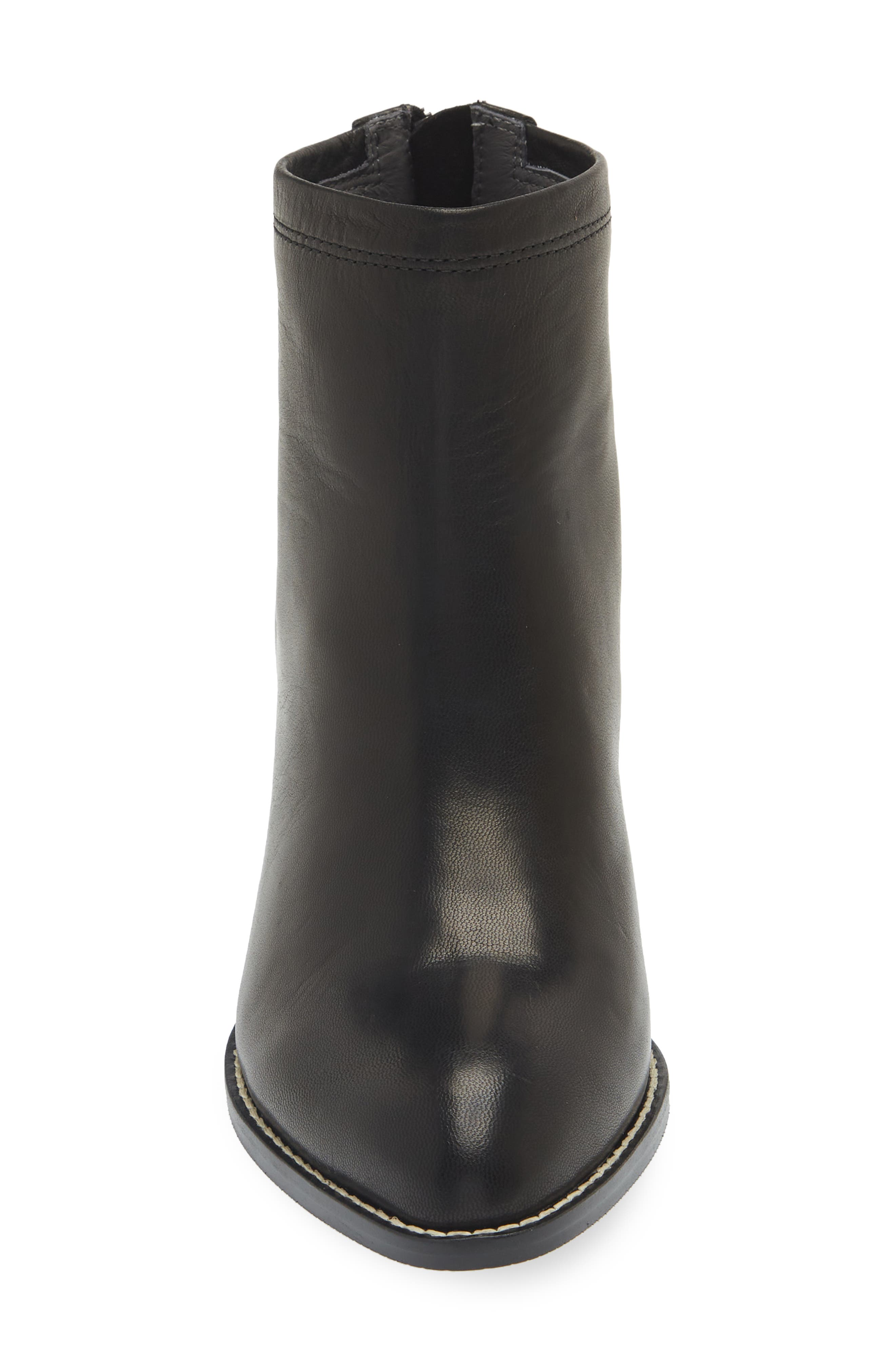 Chocolat Blu Alanna Bootie, Alternate, color, Black Leather