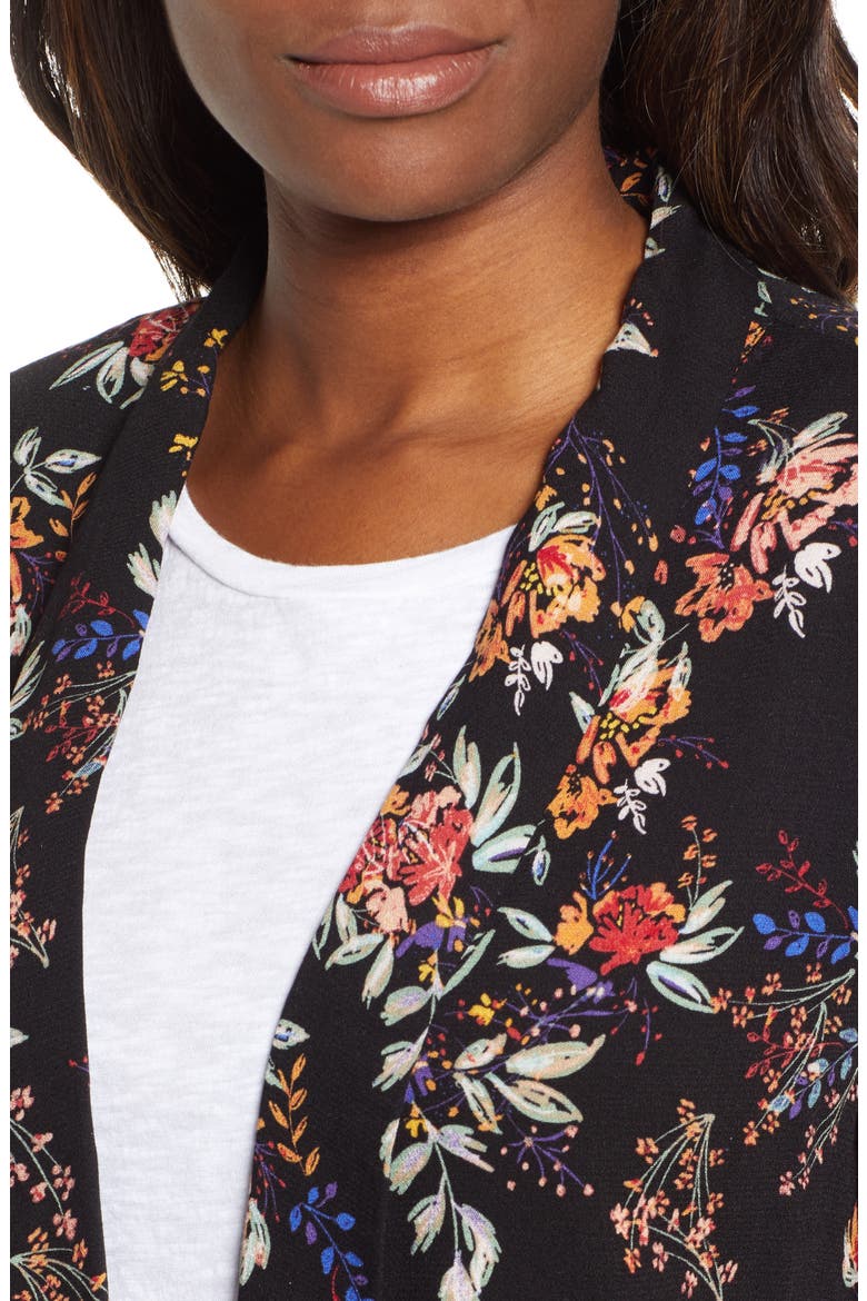 Flap Pocket Blazer, Alternate, color, BLACK MULTI