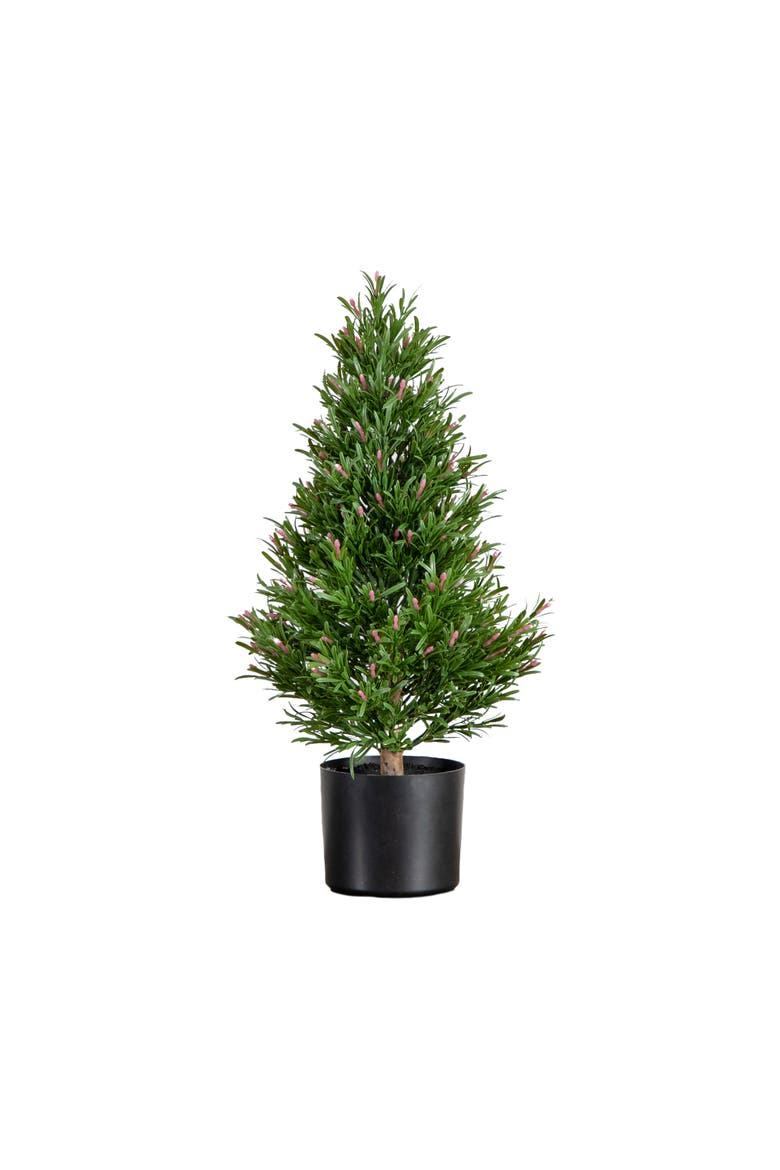 2-ft UV Resistant Artificial Rosemary Cone Topiary Tree, Main, color, Green