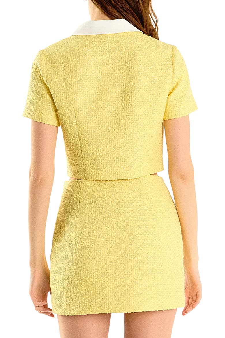 Crop Tweed Jacket, Alternate, color, BUTTER