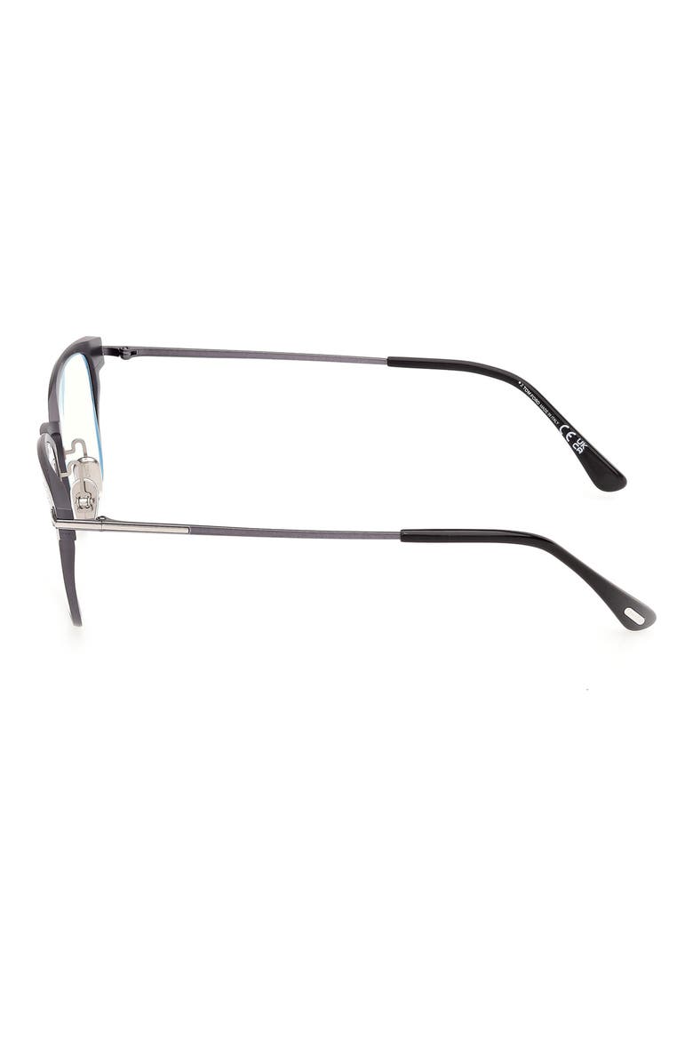 52mm Square Blue Light Blocking Glasses, Alternate, color, METEOR SILK GREY PALLADIUM T