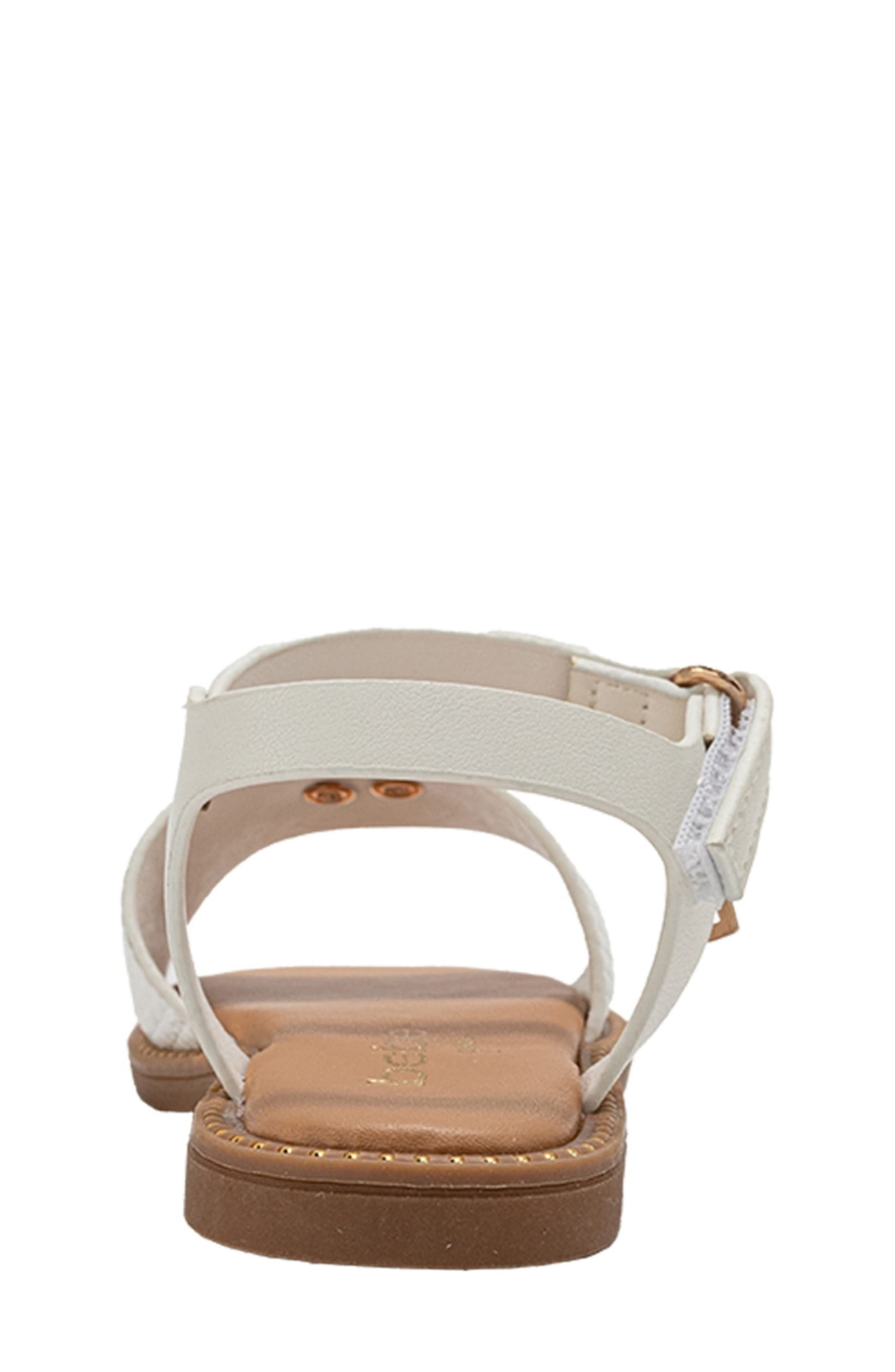 bebe Kids' Blythe Sandal, Alternate, color, White