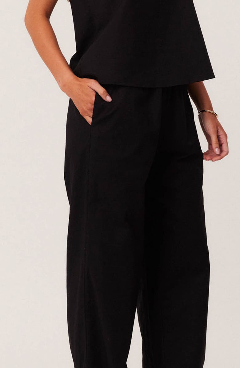 SNDYS Ismene Linen & Cotton Pants, Alternate, color, Black