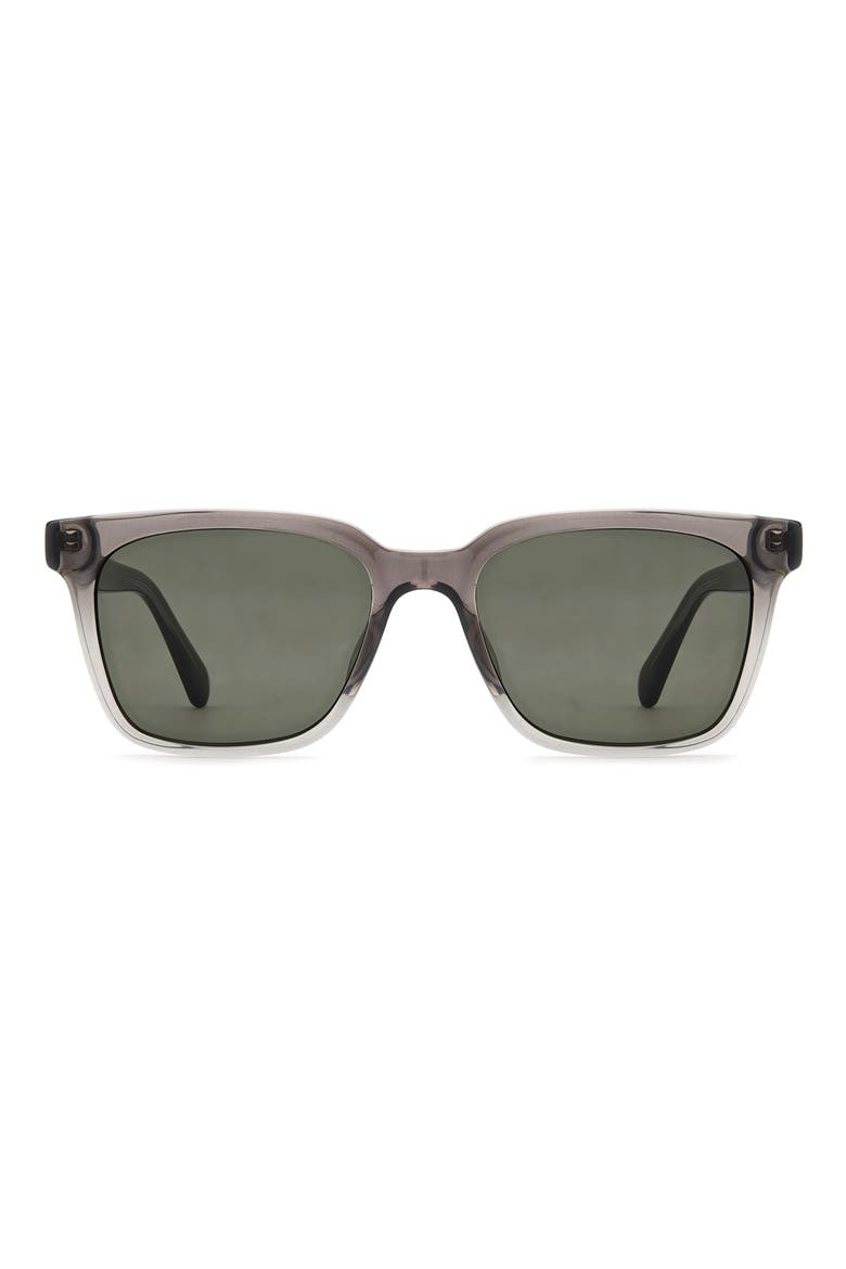 55mm Rectangular Sunglasses, Main, color, SHADED GREY/ BROWN
