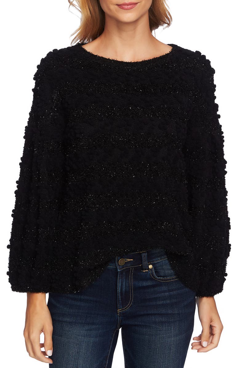 CeCe Puff Sleeve Bobble Knit Top, Main, color, 
