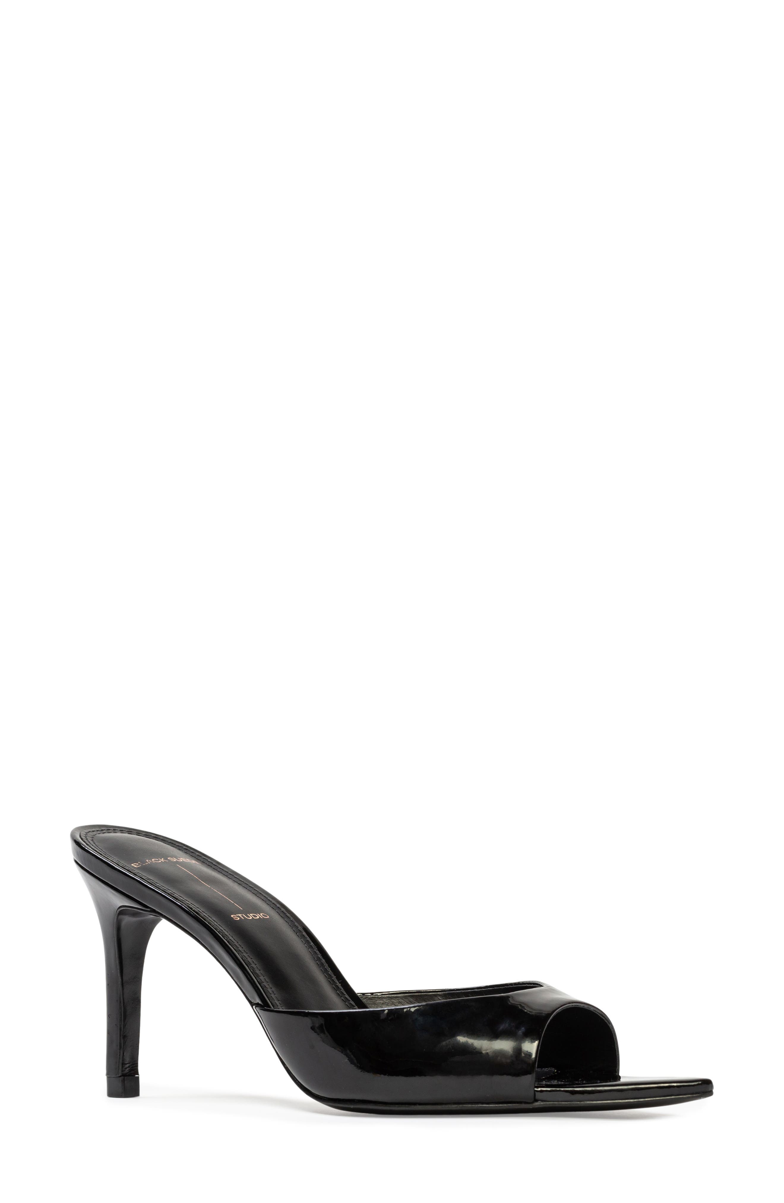 BLACK SUEDE STUDIO Brea Pointed Toe Sandal, Main, color, Black Patent