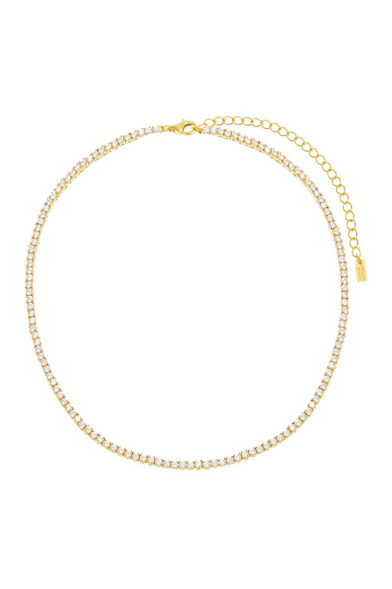 CZ Tennis Choker, Alternate, color, Gold - 3 MM