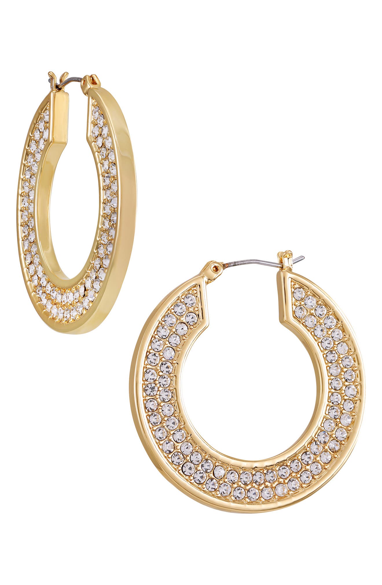 Vince Camuto Crystal Hoop Earrings