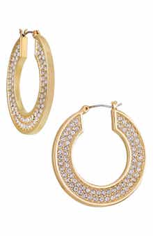 Vince Camuto Crystal Hoop Earrings