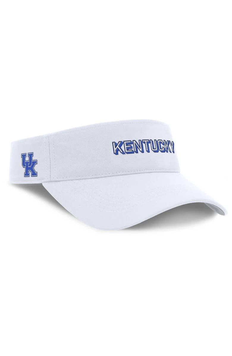 Nike Men's Nike White Kentucky Wildcats 2025 On-Field Gameday Performance Ace Adjustable Visor, Alternate, color, White