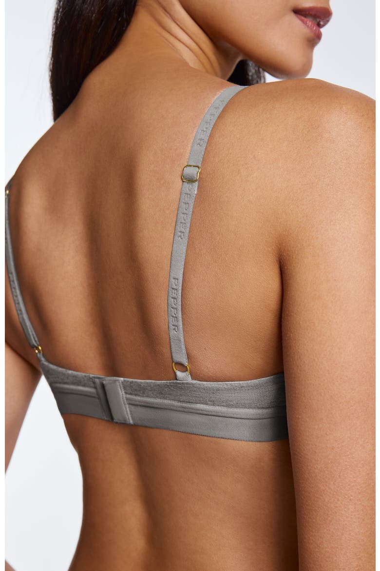 Supima® Cotton Lift Up Bra, Alternate, color, Heather Grey