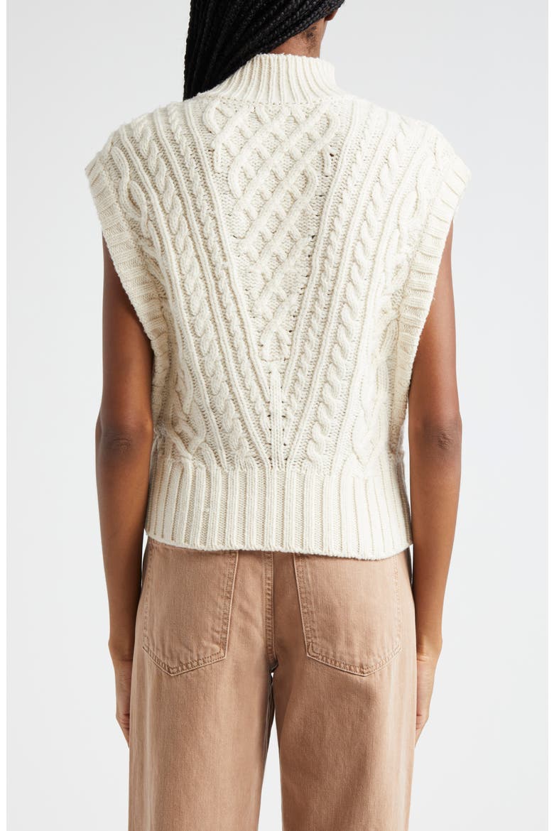 Holton Wool Button Shoulder Cap Sleeve Sweater, Alternate, color, IVORY