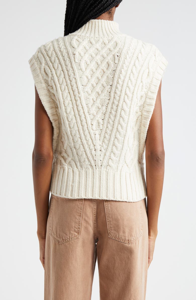 Veronica Beard Holton Wool Button Shoulder Cap Sleeve Sweater, Alternate, color,