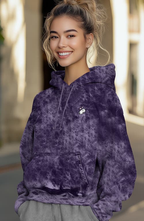 Dalix Womens Heartly Ghost Mineral Washed Hoodie