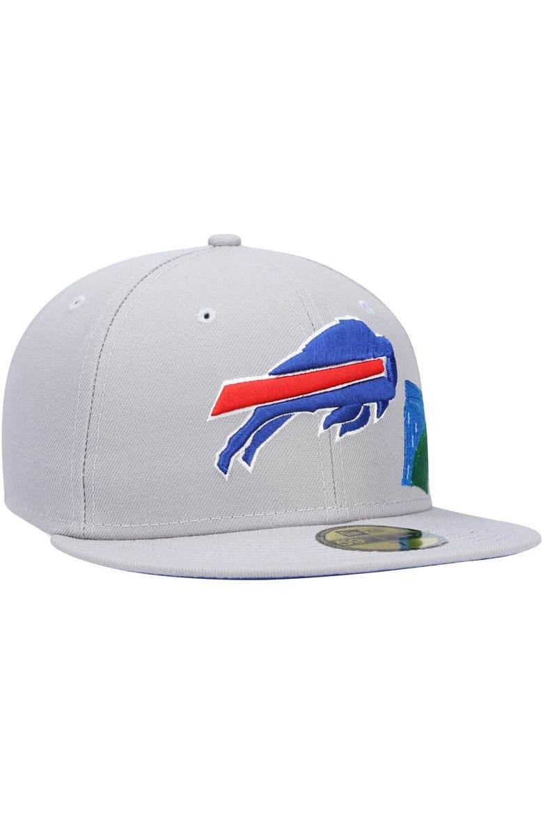 Men's New Era Gray Buffalo Bills City Describe 59FIFTY Fitted Hat, Alternate, color, Gray