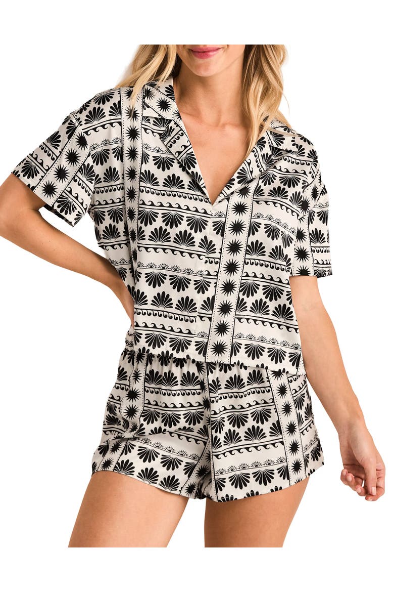 Lisbeth Short Pajama Set, Main, color, Convo white