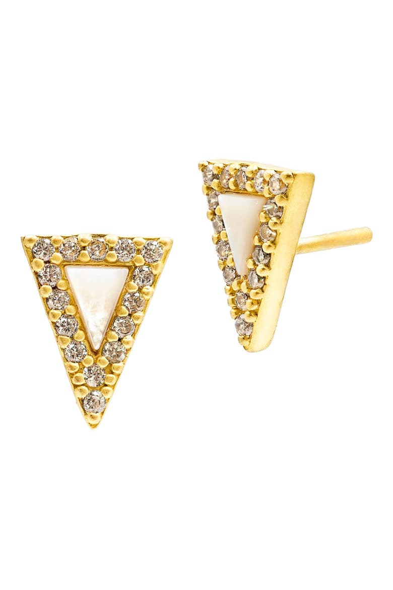 'Metropolitan' Triangle Stud Earrings, Alternate, color, GOLD