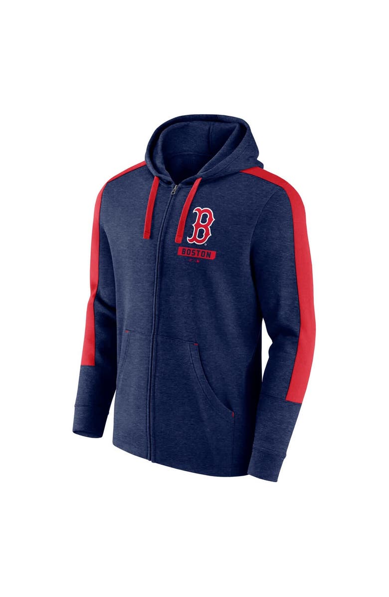 FANATICS Men's Fanatics Heather Navy Boston Red Sox Gains Fleece Full-Zip Hoodie, Alternate, color, 