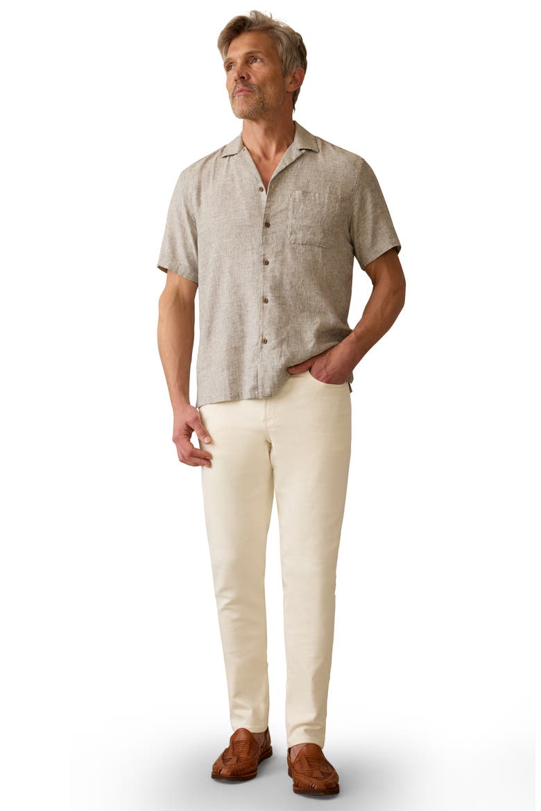 Terry Five-Pocket Stretch Pants, Alternate, color, EGRET