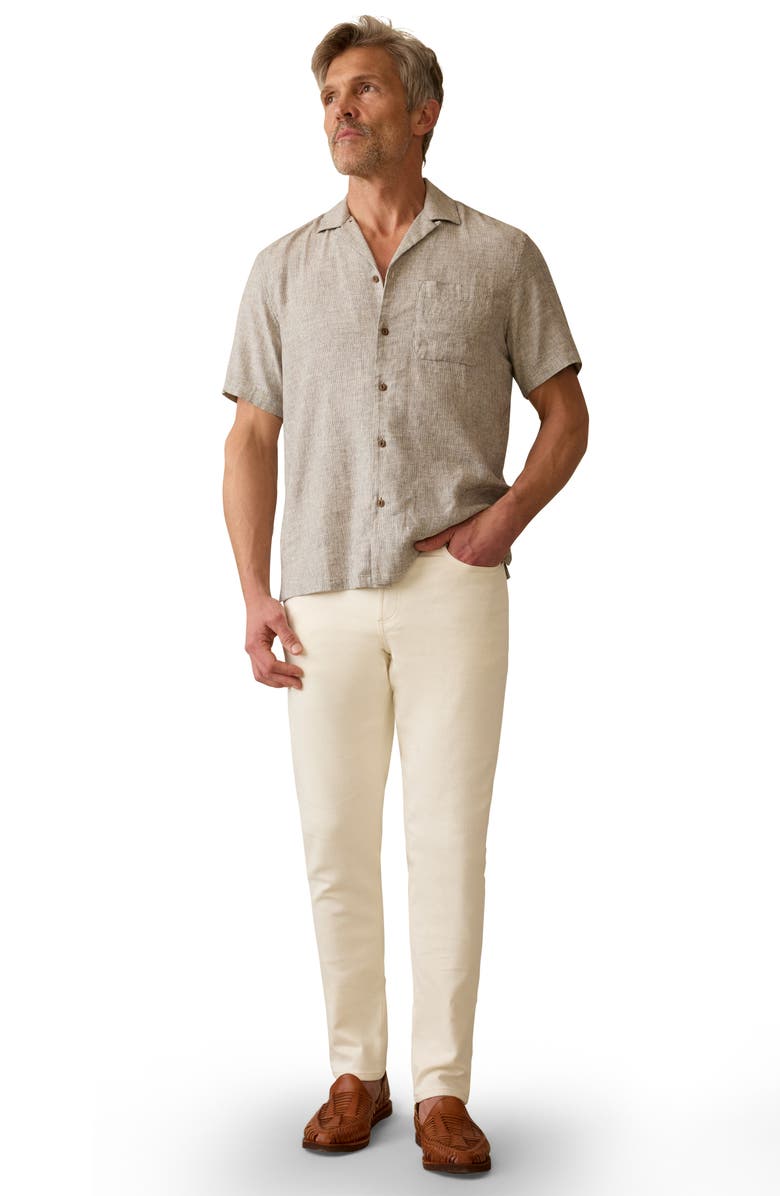 Faherty Terry Five-Pocket Stretch Pants, Alternate, color, Egret