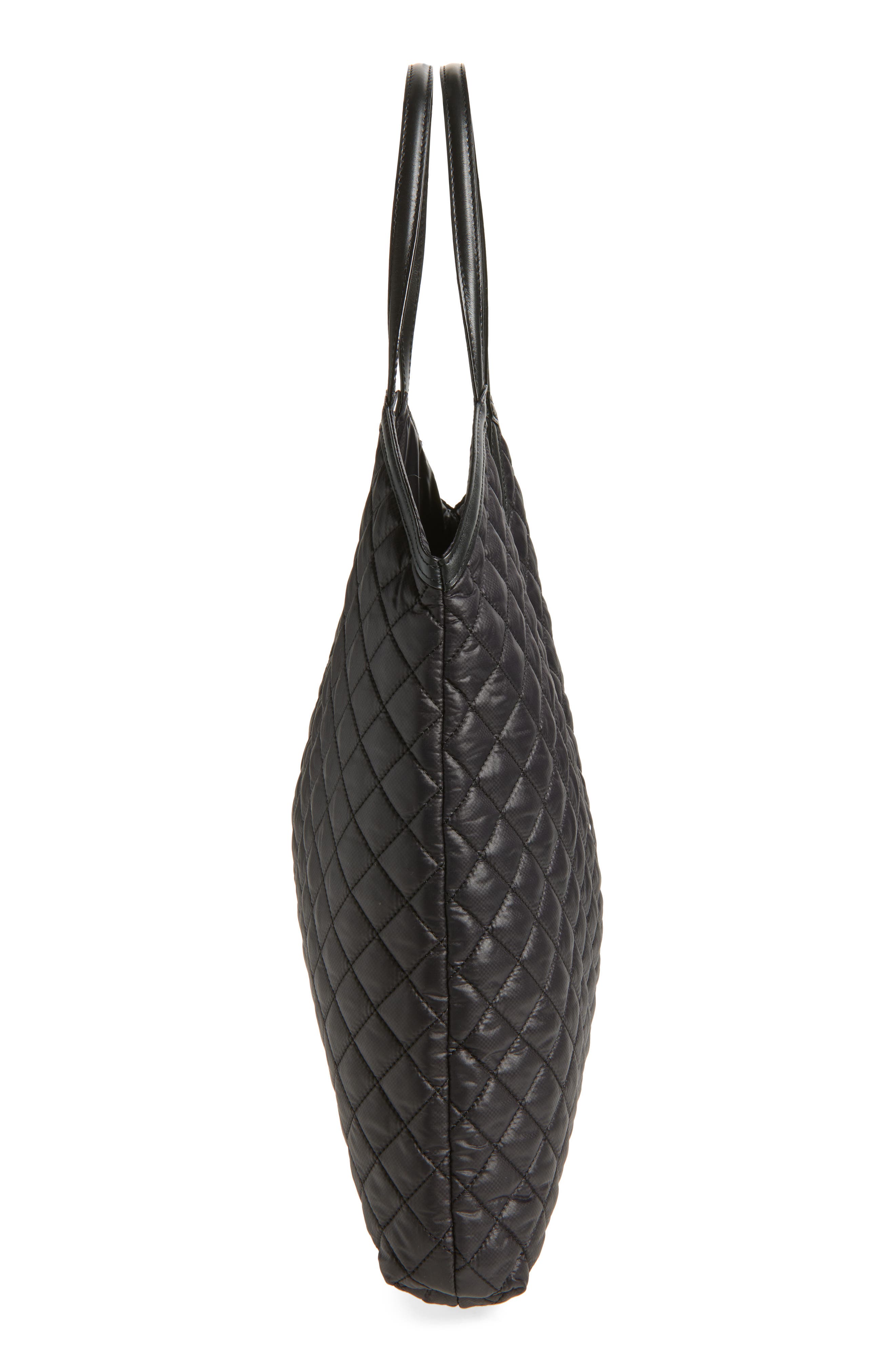 MZ Wallace Large Astor Quilted Nylon Tote, Alternate, color, Black