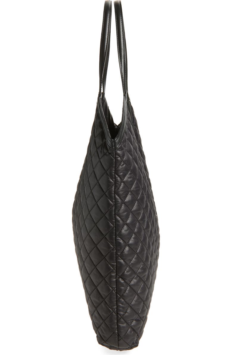 MZ Wallace Large Astor Quilted Nylon Tote, Alternate, color, Black