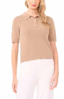 Scalloped Sweater Polo