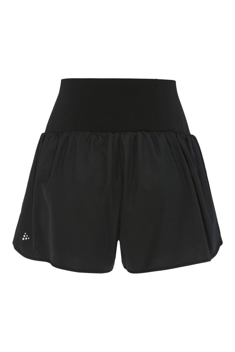 Hypervent Pleated Wide Shorts, Alternate, color, BLACK