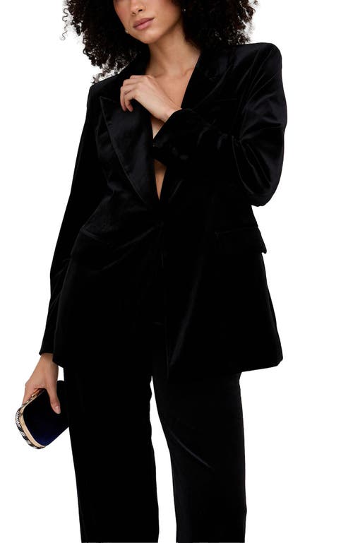 Lily And Lionel London Valerie Tailored Velvet Blazer In Animal Print