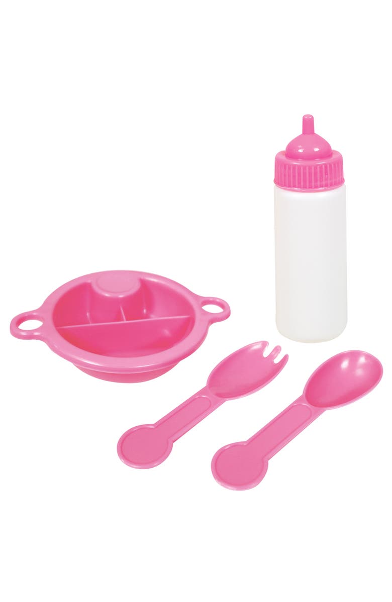 Lissi Princess Canopy Bed Set 14" Pink Sheep Baby Doll, Alternate, color, Multicolored