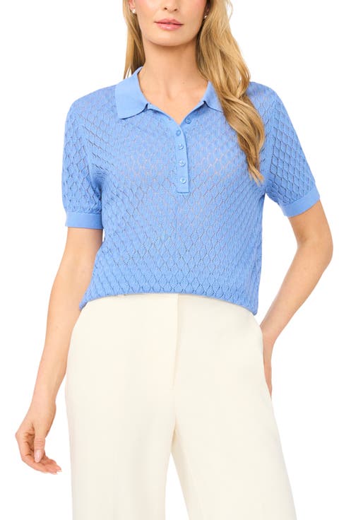 Clara Diamond Knit Polo