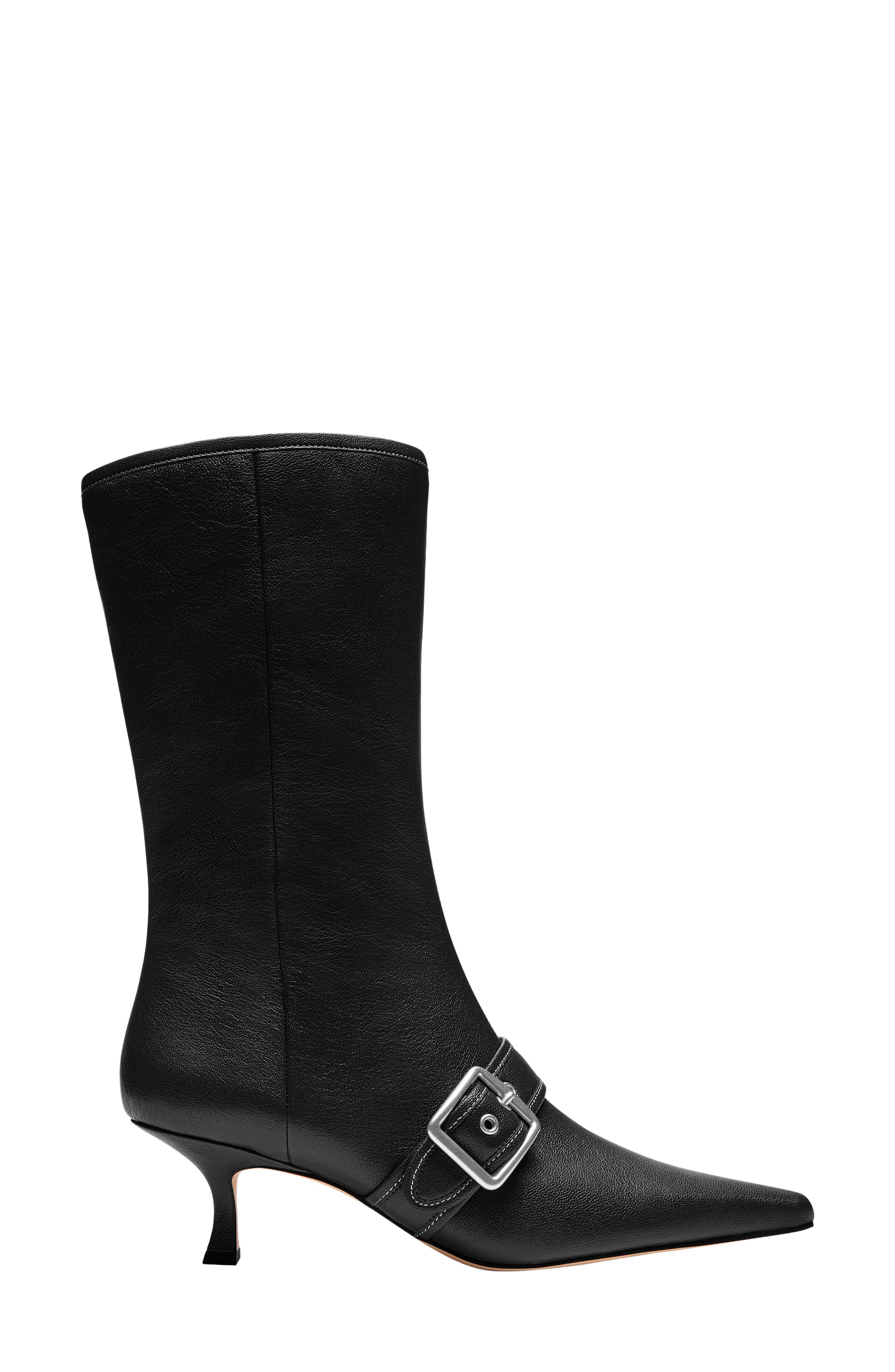 Margot Leather Boot, Alternate, color, BLACK