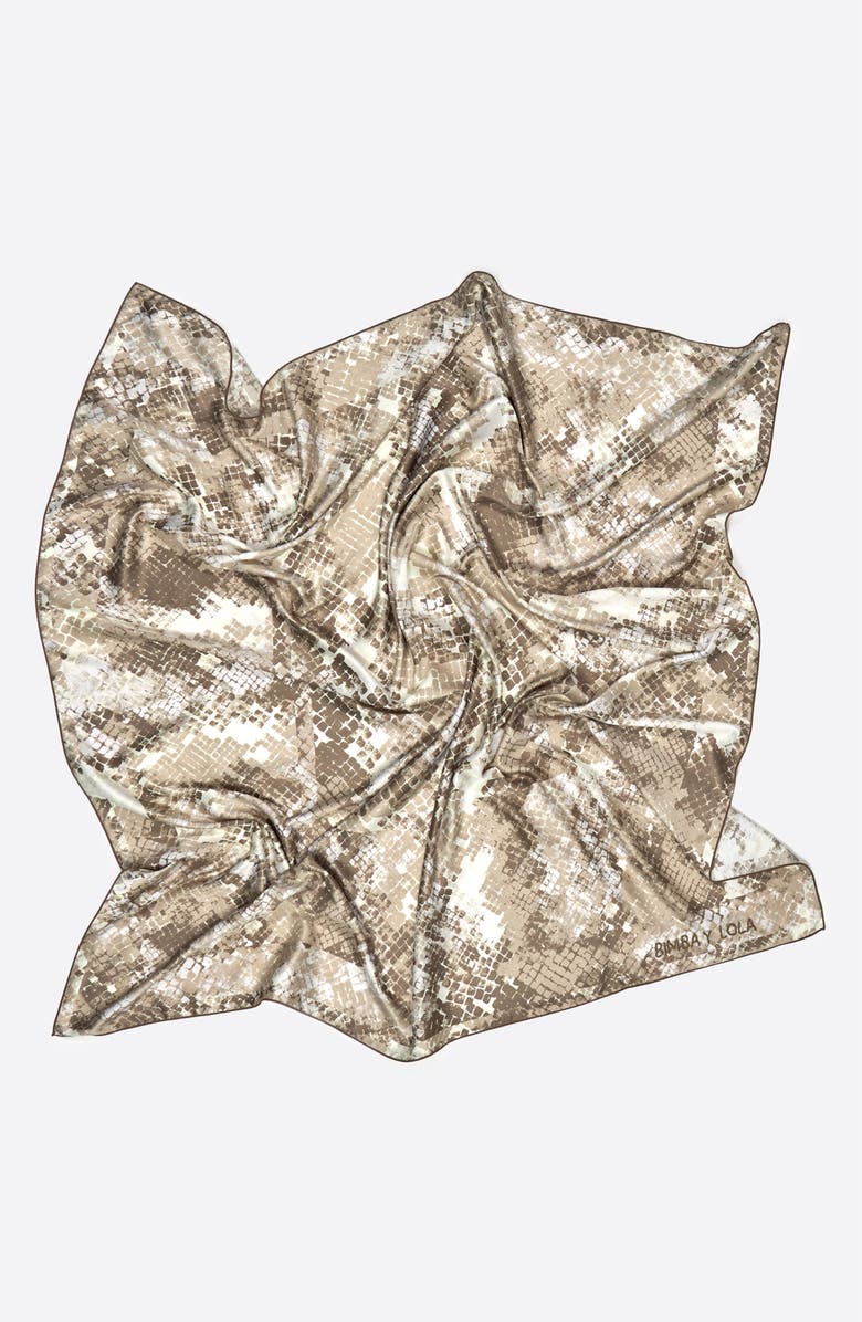 Bimba y Lola Snake Scarf, Alternate, color, Taupe
