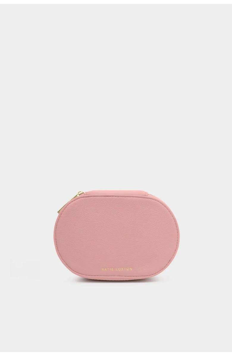 Katie Loxton Oval Jewelry Box 'A Little Sparkle' in Pink, Main, color, Pink