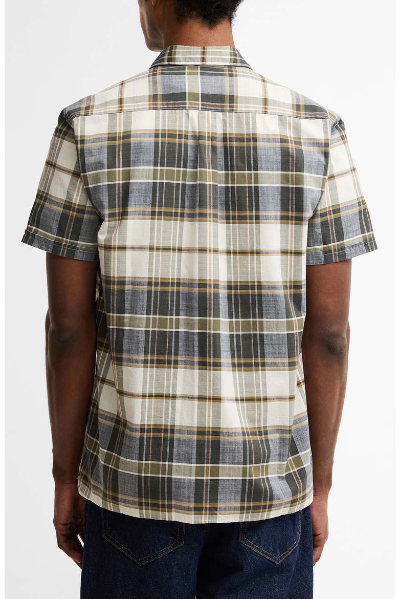 Grassbeach Plaid Short Sleeve Cotton Button-Up Shirt, Alternate, color, WHISPER WHITE