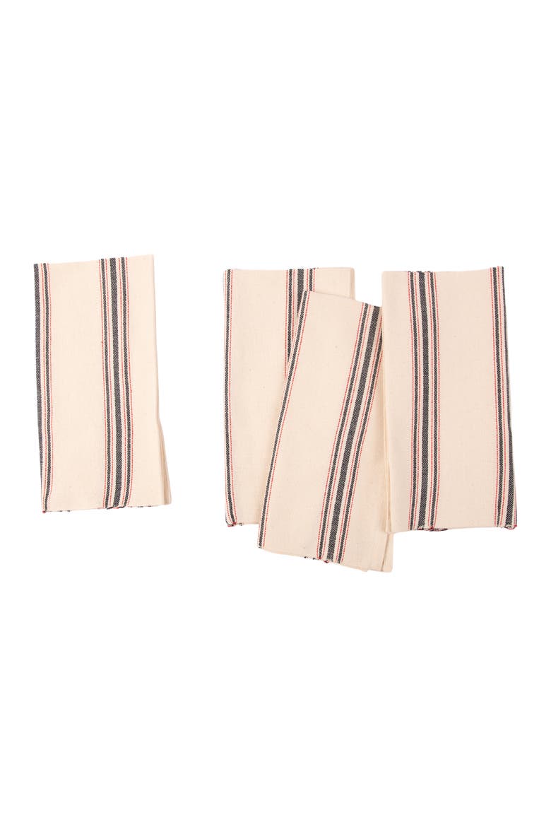 Mistari Striped Napkins Set of 4, Main, color, Multi