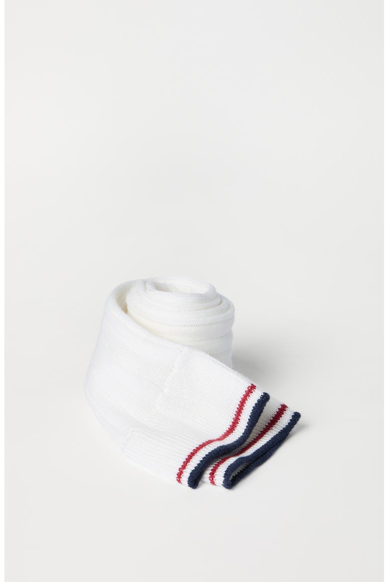 Knit socks, Alternate, color, White