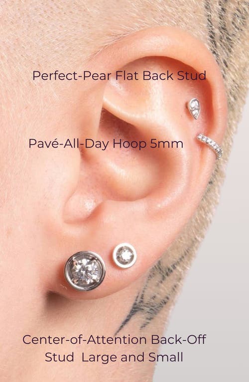 Seed2stone Center-of-attention Back-off Stud In Silver