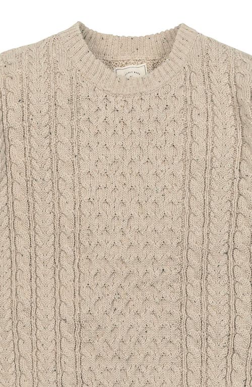 Hope & Henry Organic Cotton Fisherman Sweater In Multi