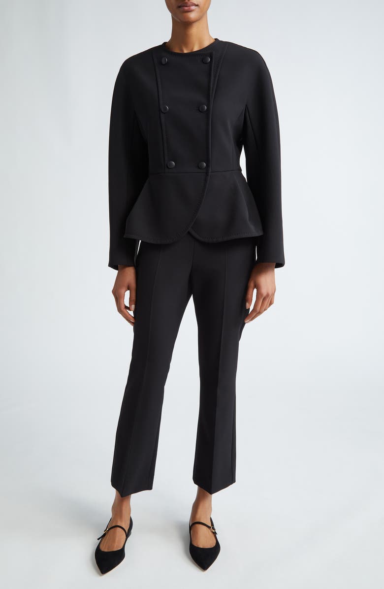 Max Mara Fronda Double Breasted Peplum Jacket, Alternate, color, 