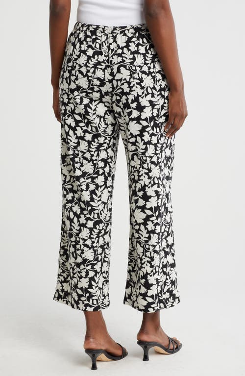 CASLON CASLON® PULL-ON CROP WIDE LEG LINEN BLEND PANTS 