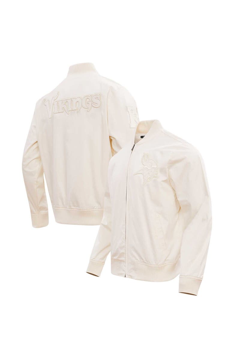 PRO STANDARD Men's Pro Standard Cream Minnesota Vikings Neutral Full-Zip Jacket, Alternate, color, Cream