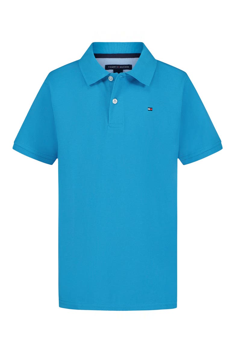 Kids' Ivy Cotton Knit Polo, Main, color, HAWAIIAN OCEAN