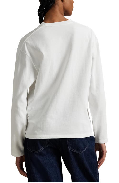 Polo Ralph Lauren Long Sleeve Cotton Jersey T-shirt In White