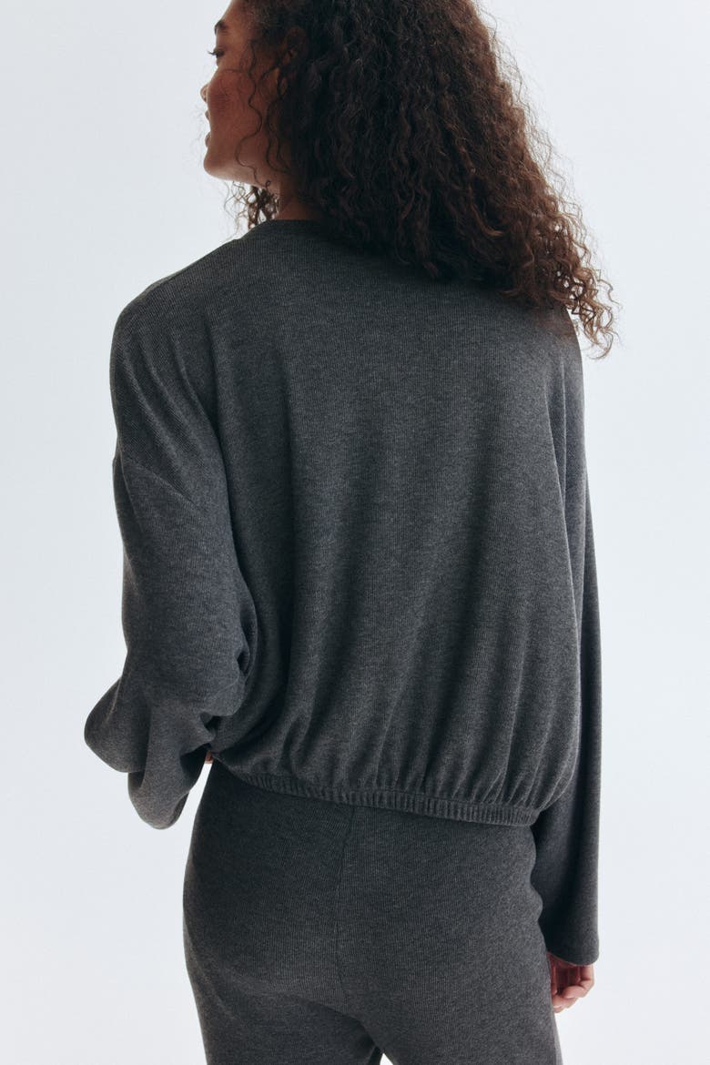 Oversized Top, Alternate, color, Dark gray melange
