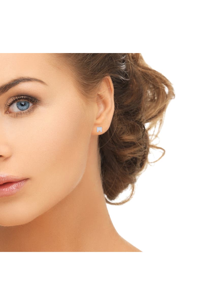 LuvMyJewelry City Arches Diamond Stud Earrings, Alternate, color, Silver