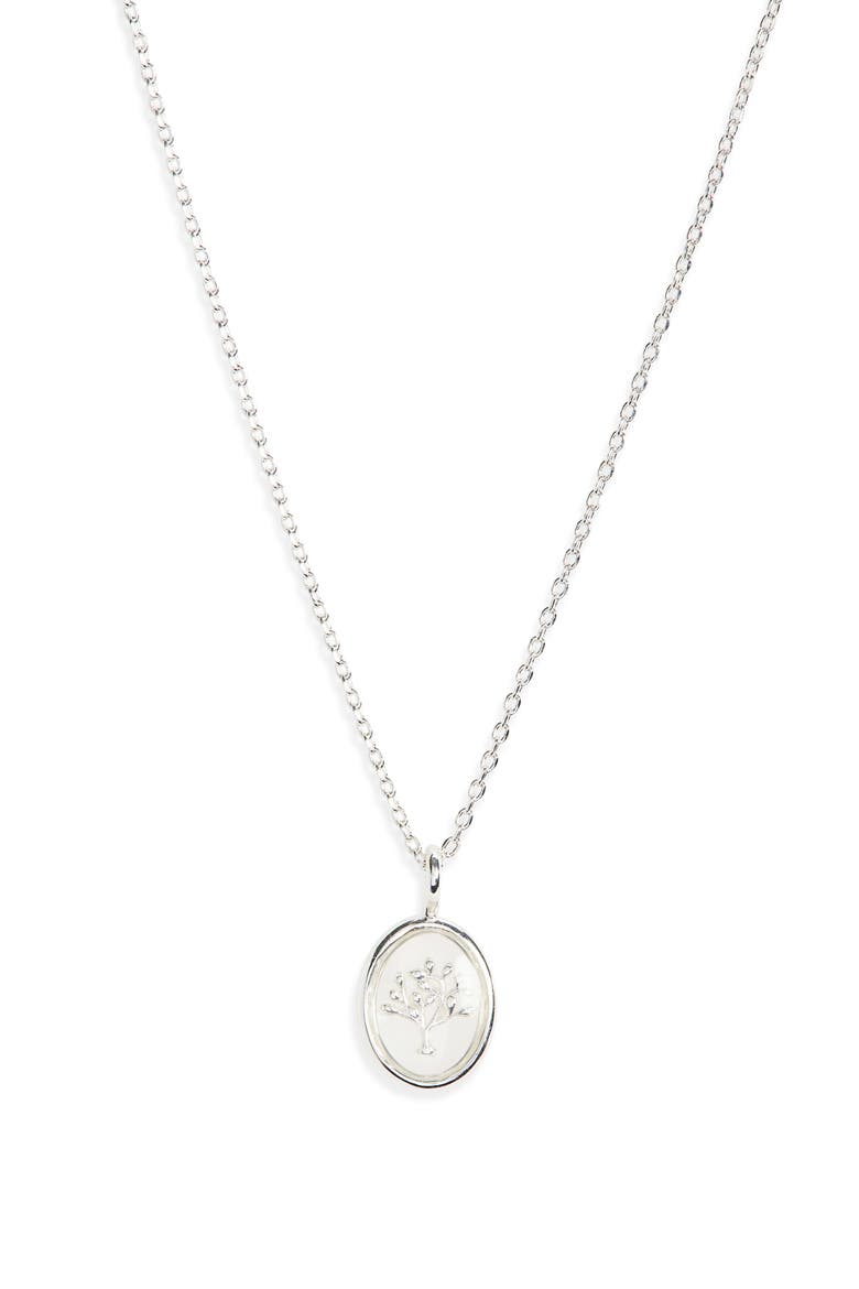 Tree of Life Pendant Necklace, Main, color, SILVER