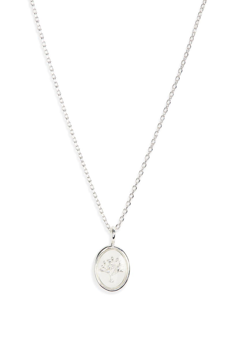 Estella Bartlett Tree of Life Pendant Necklace, Main, color, Silver