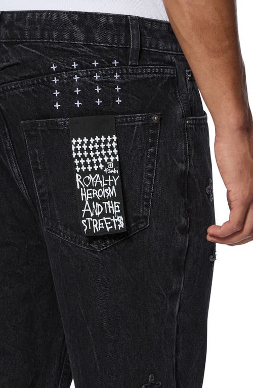 Shop Ksubi Anti K Kplus Wide Leg Jeans In Black